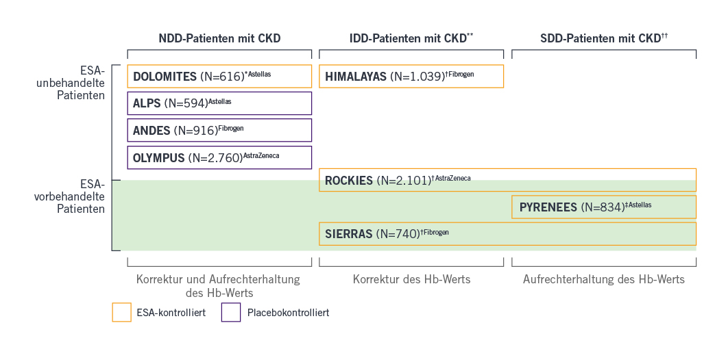 Diagram of ALPINE clinical trials programme